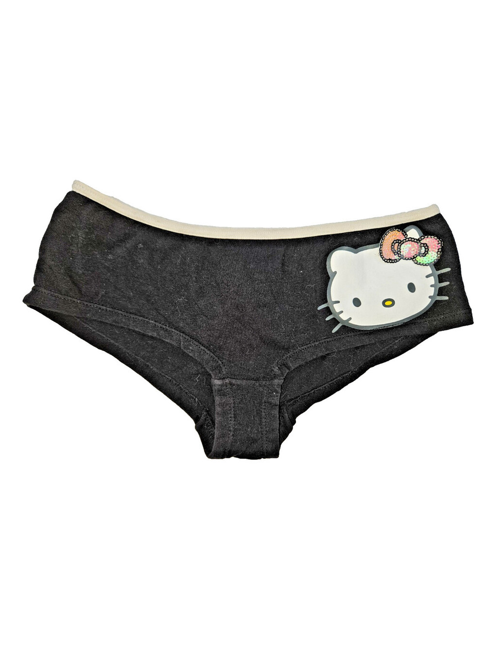 Hello Kitty vintage black Y2K size 5 girls underware with Hello Kitty Face